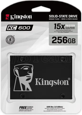 Photo de Disque SSD Kingston KC600 256Go - S-ATA 2,5"