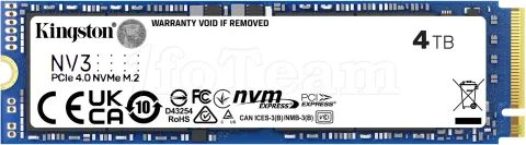 Photo de Disque SSD Kingston NV3 4To - NVMe M.2 Type 2280