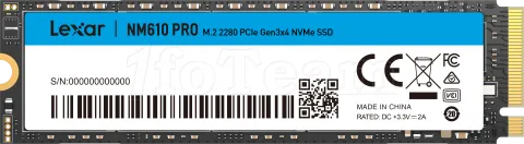 Photo de Disque SSD Lexar NM610 Pro 1To  - NVMe M.2 Type 2280