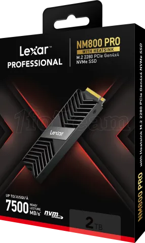 Photo de Disque SSD Lexar NM800 Pro 2To  avec dissipateur - NVMe M.2 Type 2280