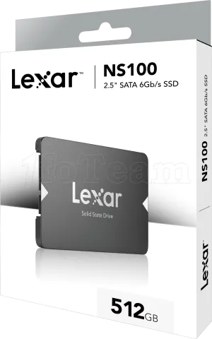 Photo de Disque SSD Lexar NS100 512Go - S-ATA 2,5"