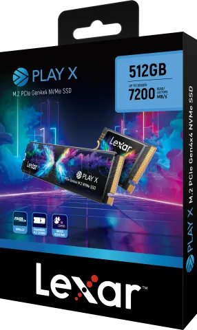 Photo de Disque SSD Lexar Play X 512Go - NVMe M.2 Type 2230 avec adaptateur M.2-2280