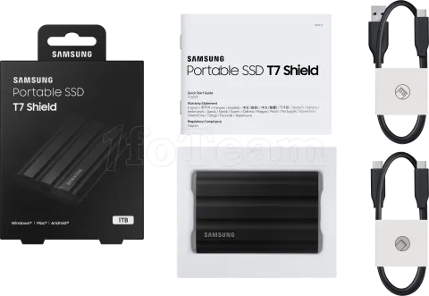 Photo de Disque SSD NVMe externe Samsung T7 Shield - 1To  (Noir)