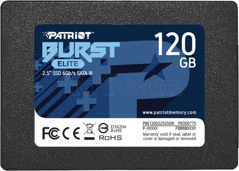 Photo de Disque SSD Patriot Burst Elite 120Go - S-ATA 2,5"