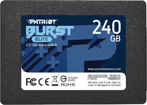 Photo de Disque SSD Patriot Burst Elite 240Go - S-ATA 2,5"