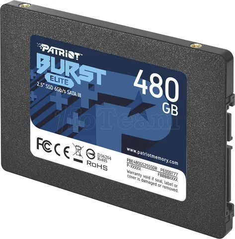 Photo de Disque SSD Patriot Burst Elite 480Go - S-ATA 2,5"