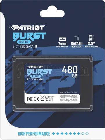 Photo de Disque SSD Patriot Burst Elite 480Go - S-ATA 2,5"