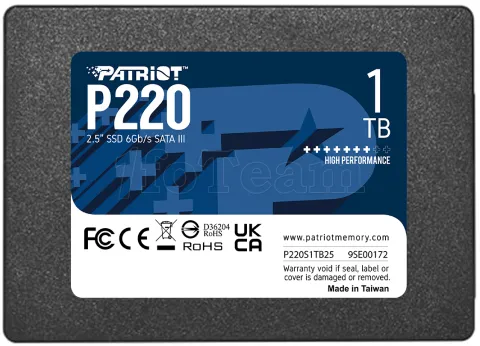 Photo de Disque SSD Patriot P220 256Go - S-ATA 2,5"