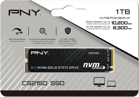 Photo de Disque SSD PNY CS2150 1To  - NVMe M.2 Type 2280