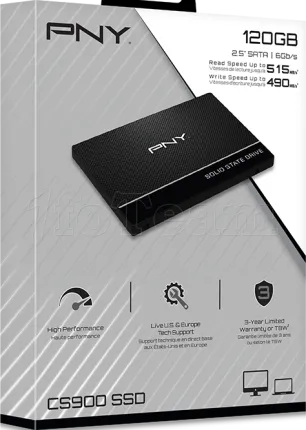 Photo de Disque SSD PNY CS900 120Go - S-ATA 2,5"
