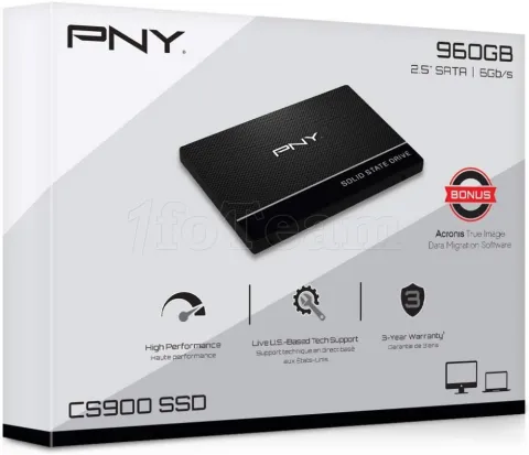 Photo de Disque SSD PNY CS900 960 Go S-ATA