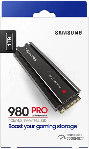 Photo de Disque SSD Samsung 980 Pro 1To  avec dissipateur - NVMe M.2 Type 2280