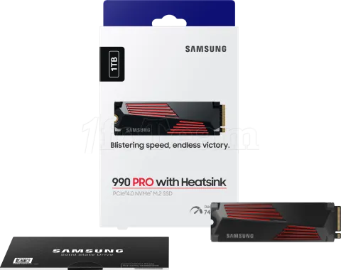 Photo de Disque SSD Samsung 990 Pro 1To  avec dissipateur - NVMe M.2 Type 2280