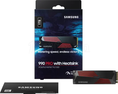 Photo de Disque SSD Samsung 990 Pro 1To avec dissipateur - NVMe M.2 Type 2280