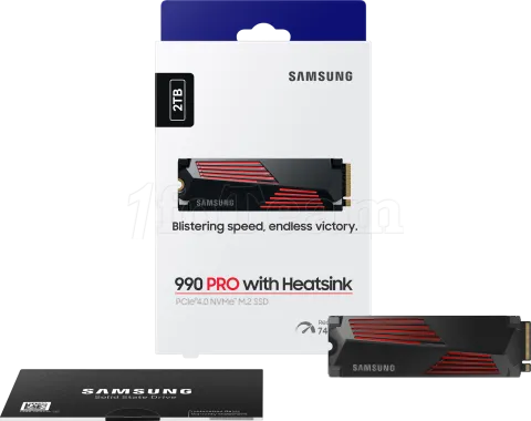 Photo de Disque SSD Samsung 990 Pro 2To  avec dissipateur - NVMe M.2 Type 2280