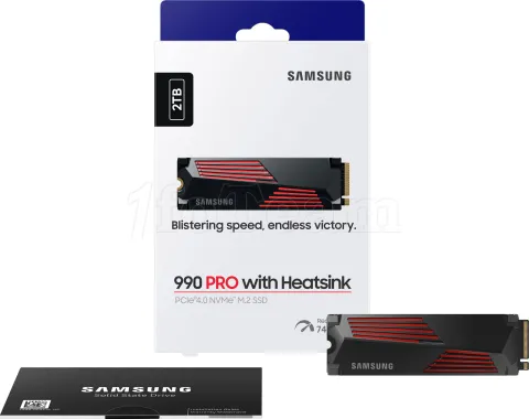 Photo de Disque SSD Samsung 990 Pro 4To  avec dissipateur - NVMe M.2 Type 2280