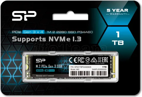 Photo de Disque SSD Silicon Power A60 1To  - NVMe M.2 Type 2280