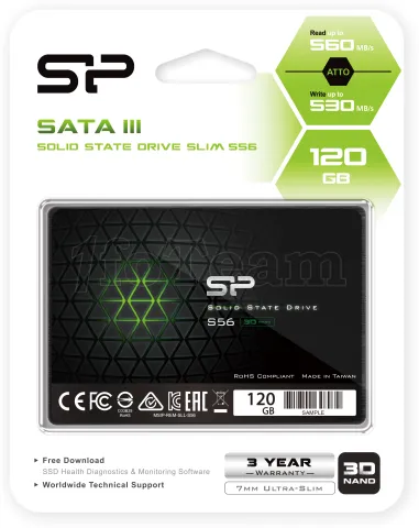 Photo de Disque SSD Silicon Power Slim S56 120Go - S-ATA 2,5"