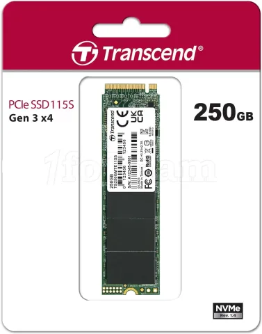 Photo de Disque SSD Transcend 115S 250Go - M.2 NVMe Type 2280