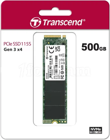 Photo de Disque SSD Transcend 115S 500Go - M.2 NVMe Type 2280