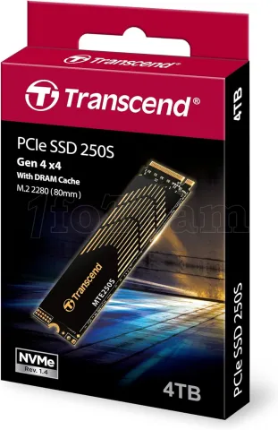 Photo de Disque SSD Transcend MTE250S 4To - M.2 NVMe Type 2280