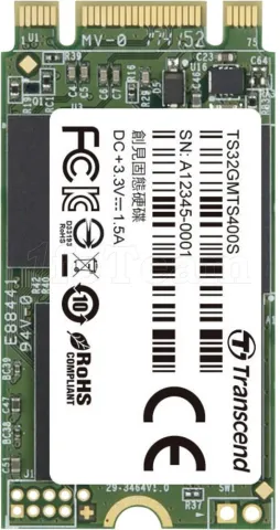 Photo de Disque SSD Transcend MTS400 32Go - SATA M.2 Type 2242