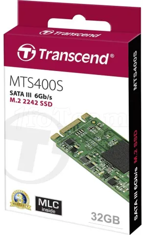 Photo de Disque SSD Transcend MTS400 32Go - SATA M.2 Type 2242