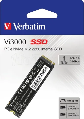 Photo de Disque SSD Verbatim Vi3000 1To  - NVMe M.2 Type 2280