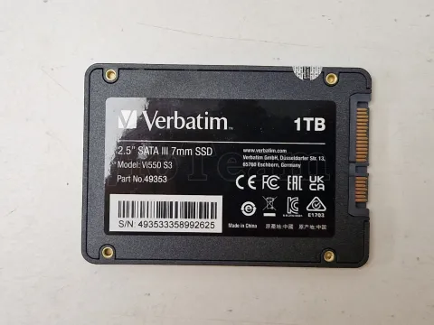 Photo de Disque SSD Verbatim Vi550 S3 1To  - S-ATA 2,5" - SN 493533358992625 - ID 201249