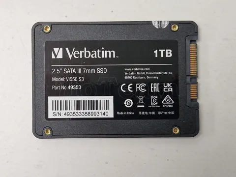 Photo de Disque SSD Verbatim Vi550 S3 1To  - S-ATA 2,5" - SN 493533358993140 - ID 201775
