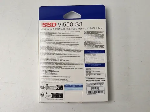 Photo de Disque SSD Verbatim Vi550 S3 1To  - S-ATA 2,5" - SN 493533358993657 - ID 201774