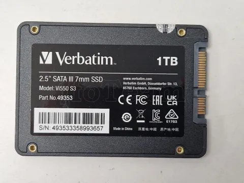 Photo de Disque SSD Verbatim Vi550 S3 1To  - S-ATA 2,5" - SN 493533358993657 - ID 201774