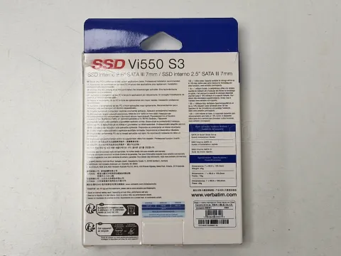 Photo de Disque SSD Verbatim Vi550 S3 256Go - S-ATA 2,5" - SN 4935134489904138 - ID 201782