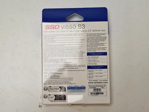 Photo de Disque SSD Verbatim Vi550 S3 256Go - S-ATA 2,5" - SN 4935134489905401 - ID 201250