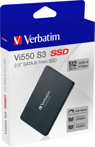 Photo de Disque SSD Verbatim Vi550 S3 512Go - S-ATA 2,5"