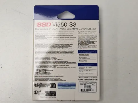 Photo de Disque SSD Verbatim Vi550 S3 512Go - S-ATA 2,5" - SN 4935234489913523 - ID 201780