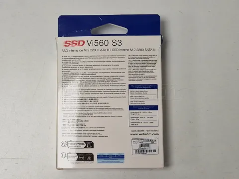 Photo de Disque SSD Verbatim Vi560 S3 1To  - S-ATA M.2 Type 2280 - SN 493643448894390 - ID 201773