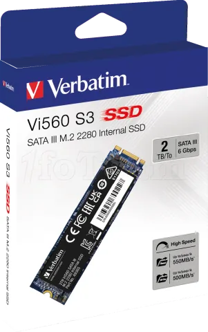 Photo de Disque SSD Verbatim Vi560 S3 2To - S-ATA M.2 Type 2280