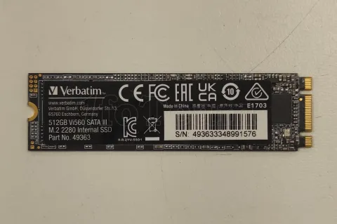 Photo de Disque SSD Verbatim Vi560 S3 512Go - S-ATA M.2 Type 2280 - SN 493633348991576 - ID 205087