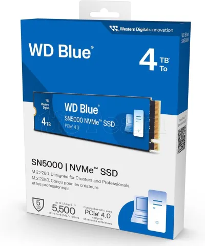 Photo de Disque SSD Western Digital Blue SN5000 4To  - NVMe M.2 Type 2280