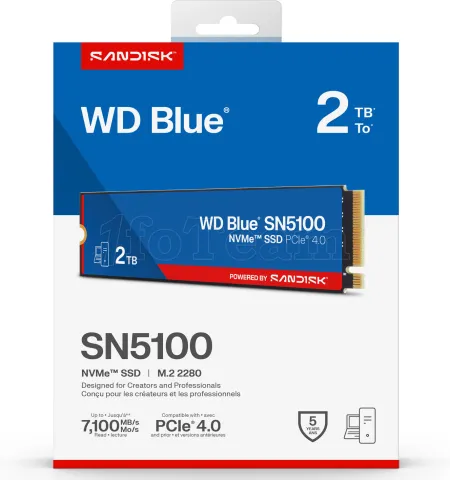 Photo de Disque SSD Western Digital Blue SN5100 2To - NVMe M.2 Type 2280