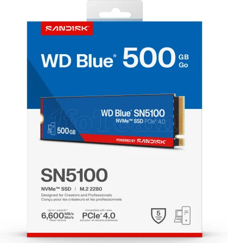 Photo de Disque SSD Western Digital Blue SN5100 500Go - NVMe M.2 Type 2280