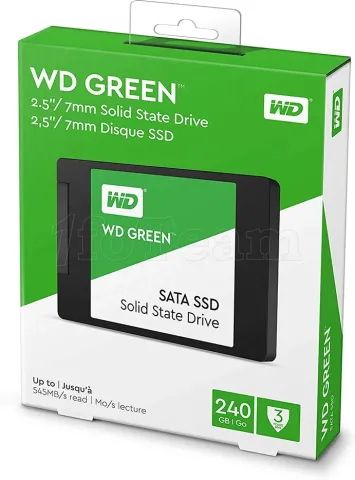 Photo de Disque SSD Western Digital Green 240Go - S-ATA 2,5"