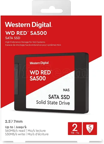 Photo de Disque SSD Western Digital Red SA500 NAS 2To  - S-ATA 2,5"