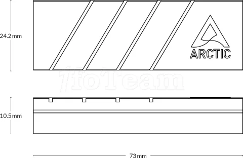 Photo de Dissipateur thermique pour SSD M.2 2280 Arctic M2 Pro (Noir)