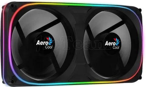 Photo de Double Ventilateur de boitier Aerocool Astro 24 RGB 24x12cm (Noir)