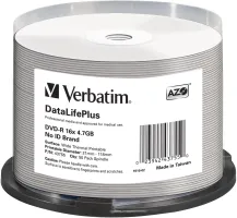 Photo de DVD-R Verbatim DataLifePlus 4.7Go (Spindle de 50)