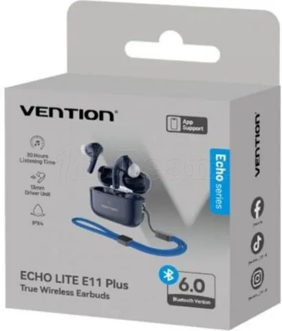 Photo de Ecouteur intra-auriculaire Bluetooth Vention (Bleu)