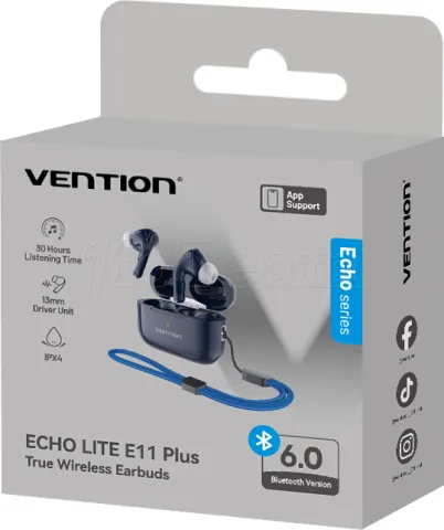 Photo de Ecouteur intra-auriculaire Bluetooth Vention Echo Lite Plus (Bleu)