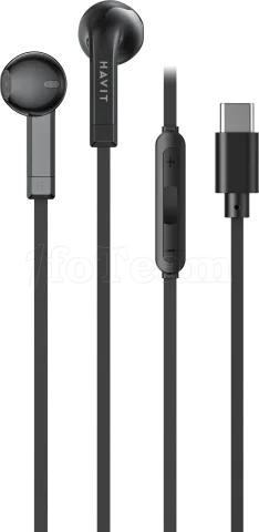 Photo de Ecouteurs Havit E336C USB-C (Noir)